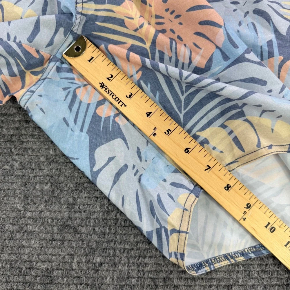TravisMathew Mens‎ XXL Tropical Palm Print Board Shorts Blue Orange Swim Trunks